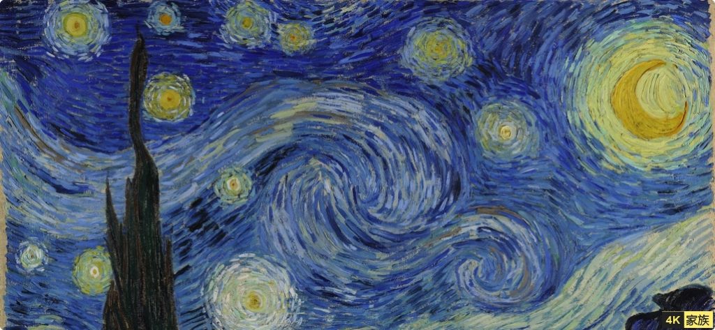 星月夜 （荷兰画家梵高创作油画）18K画质 超高像素 第2张