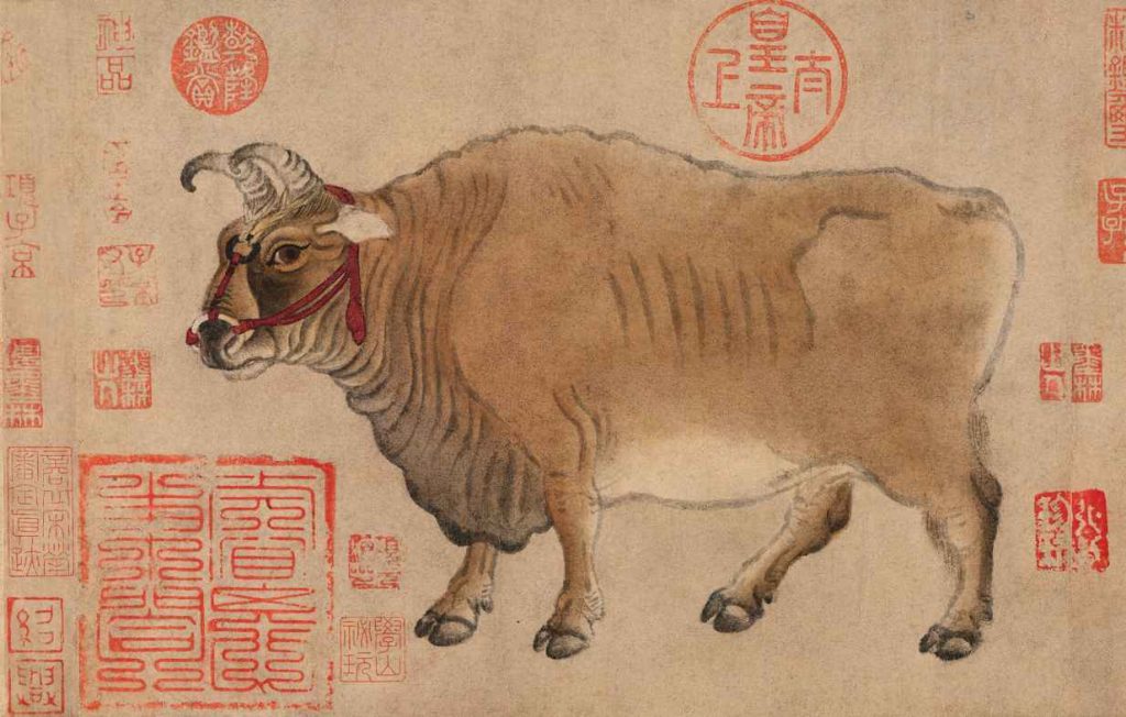 唐 韩滉 五牛图全卷 十大传世名画 第3张