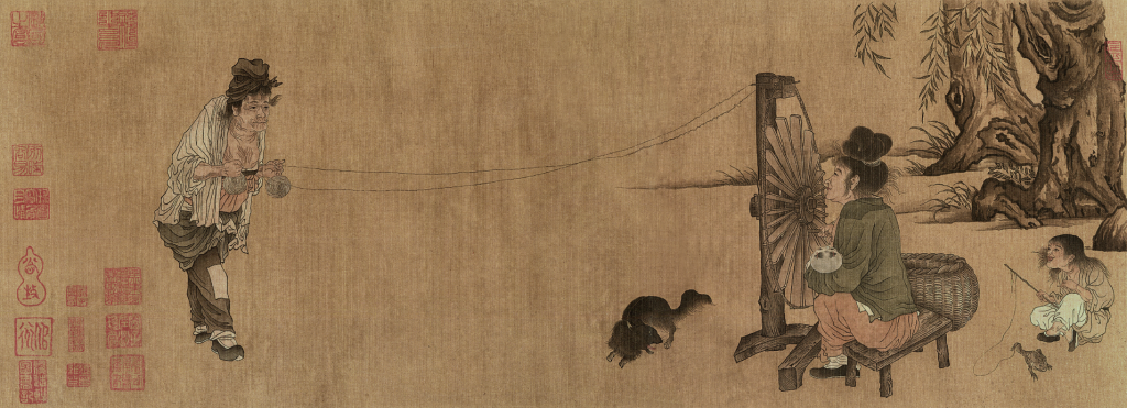 北宋 王居正 纺车图 绢本 第1张