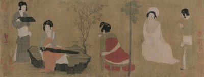 唐 仕女图 绢本无损画质下载