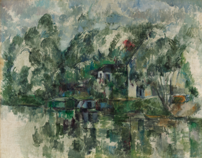 塞尚《泽蒙德的风景》高清油画