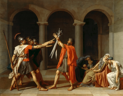 大卫《荷拉斯兄弟之誓》高清油画原图下载