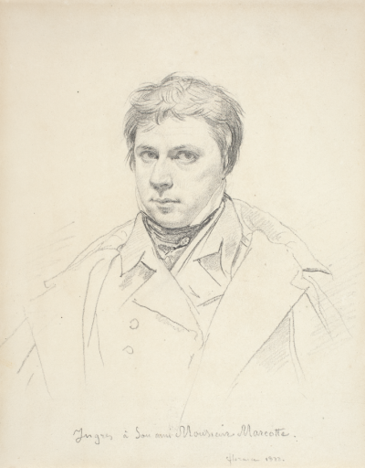 安格尔 自画像线稿原图下载