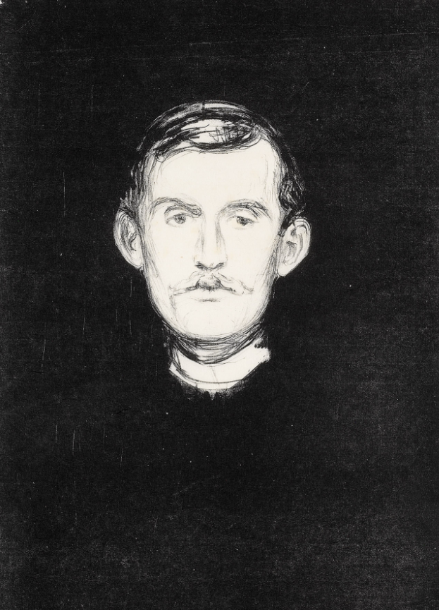 爱德华·蒙克 自画像高清原图 第1张