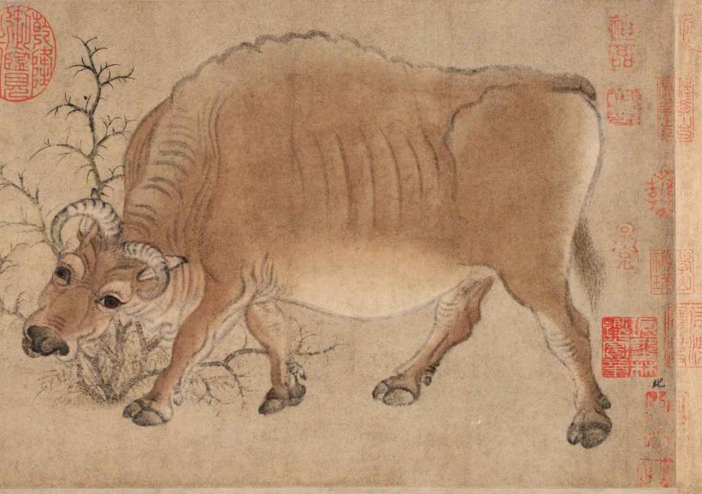 唐 韩滉 五牛图全卷 十大传世名画 第2张