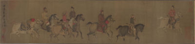 李赞华 东丹王出行图(全卷)绢本
