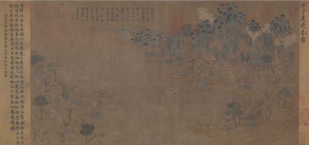 现存最早独立山水画《展子虔游春图》高清赏析