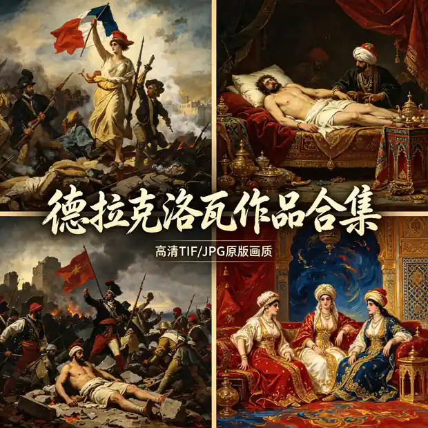 德拉克洛瓦油画全集 自由引导人民 浪漫派色彩大师