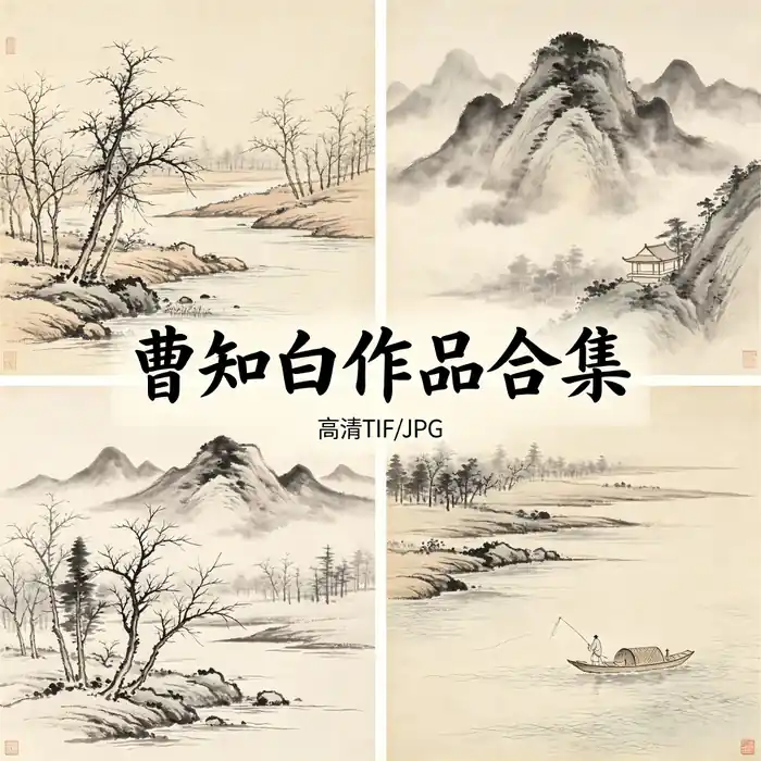 曹知白名画全集 又玄云西作品高清原图 无水印超清下载