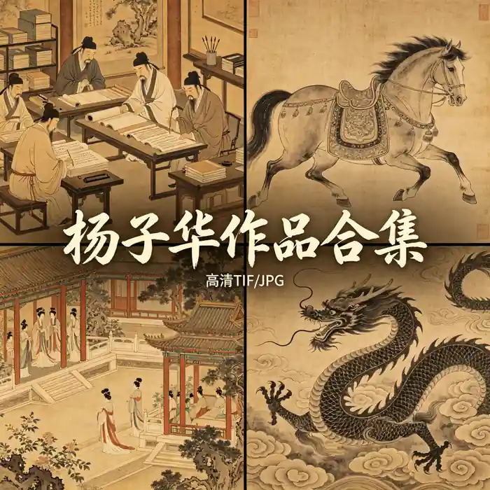 杨子华名画全集 北齐画圣校书图高清原图