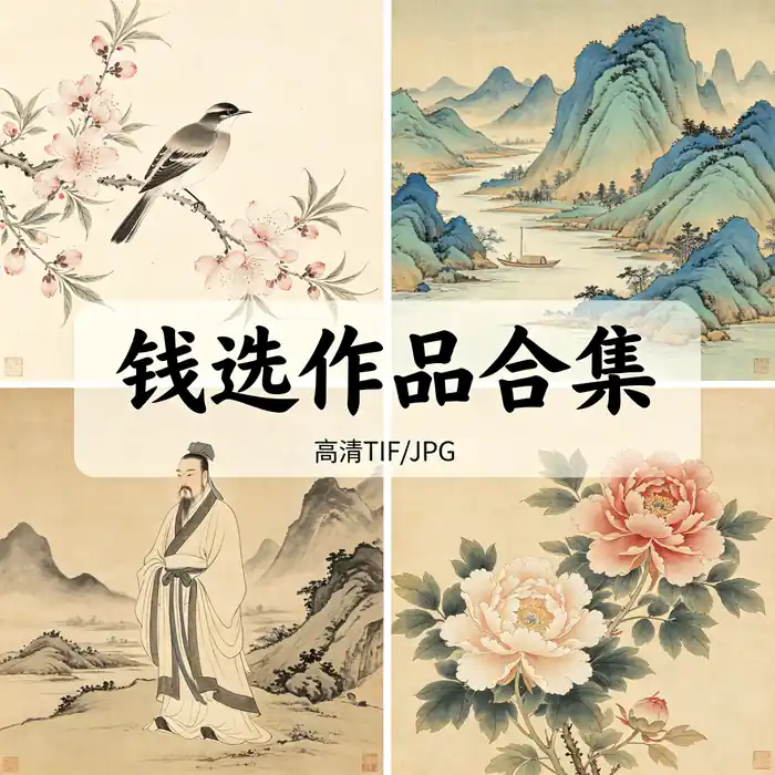 钱选名画全集 舜举玉潭作品高清原图 无水印超清下载